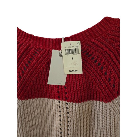 Lucky Brand Womens Colorblock Sweater cottagecore warm soft - Picture 6 of 9